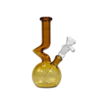 M-bong Cik-Cak|↕300mm|Ø20mm|SG14>14mm|hrúbka skla 4mm|Jantárový-Sklenený