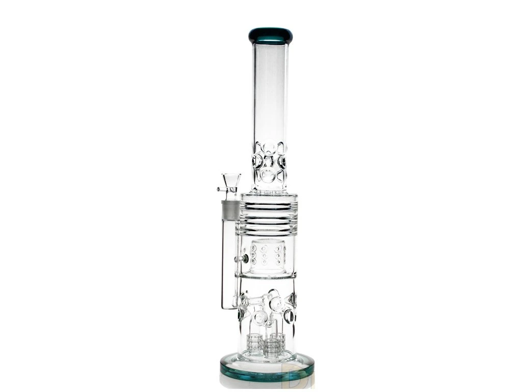 Legendary-icebong s 3xmatrixom a Swiss percolatorom|↕470mm|Ø130/60mm|SG19mm|hrúbka skla 5mm|tmavo zelený-Sklenený