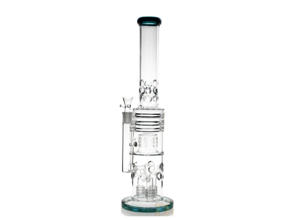 Legendary-icebong s 3xmatrixom a Swiss percolatorom|↕470mm|Ø130/60mm|SG19mm|hrúbka skla 5mm|tmavo zelený-Sklenený